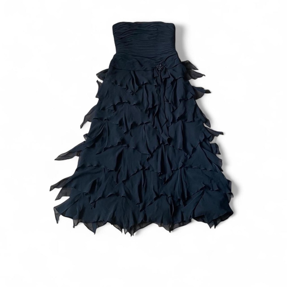 Vintage Black silk whimsygoth prom dress